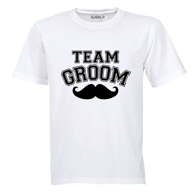 Team Groom - Mustache - Adults - T-Shirt