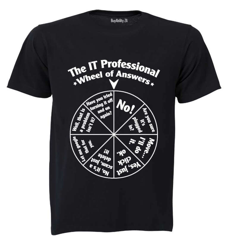 The IT Professional - Wheel of Answers - Adults - T-Shirt