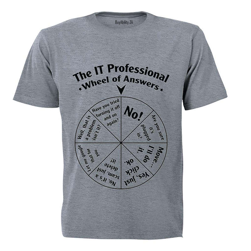 The IT Professional - Wheel of Answers - Adults - T-Shirt