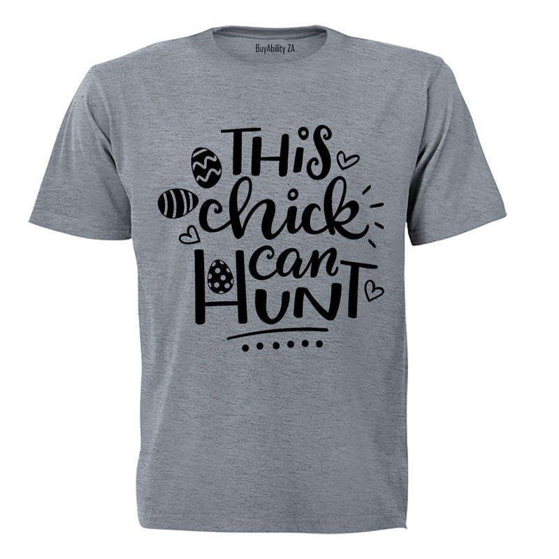 This Chick Can Hunt  - Easter - Kids T-Shirt