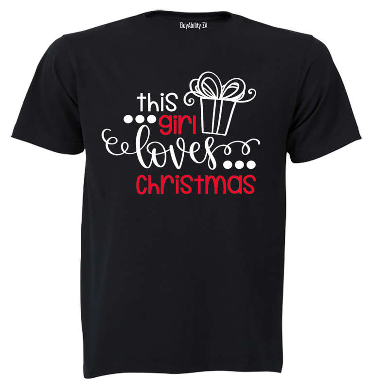 This Girl Loves Christmas - Kids T-Shirt