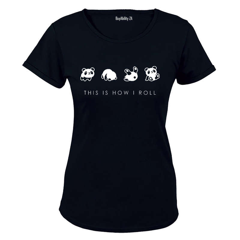 How I Roll - Panda - Ladies - T-Shirt