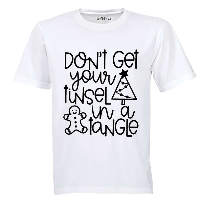 Tinsel in a Tangle - Christmas - Adults - T-Shirt