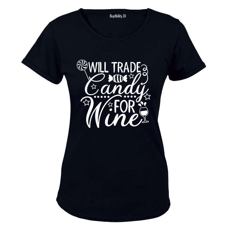 Trade Candy for Wine - Halloween - Ladies - T-Shirt