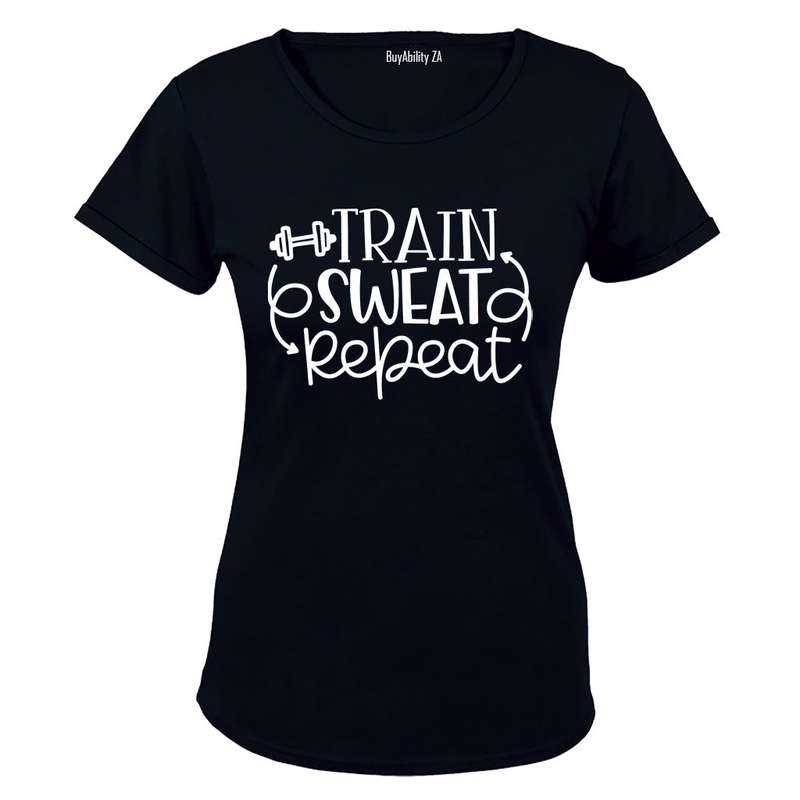 Train. Sweat. Repeat - Ladies - T-Shirt