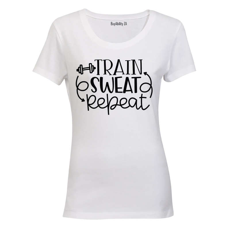 Train. Sweat. Repeat - Ladies - T-Shirt