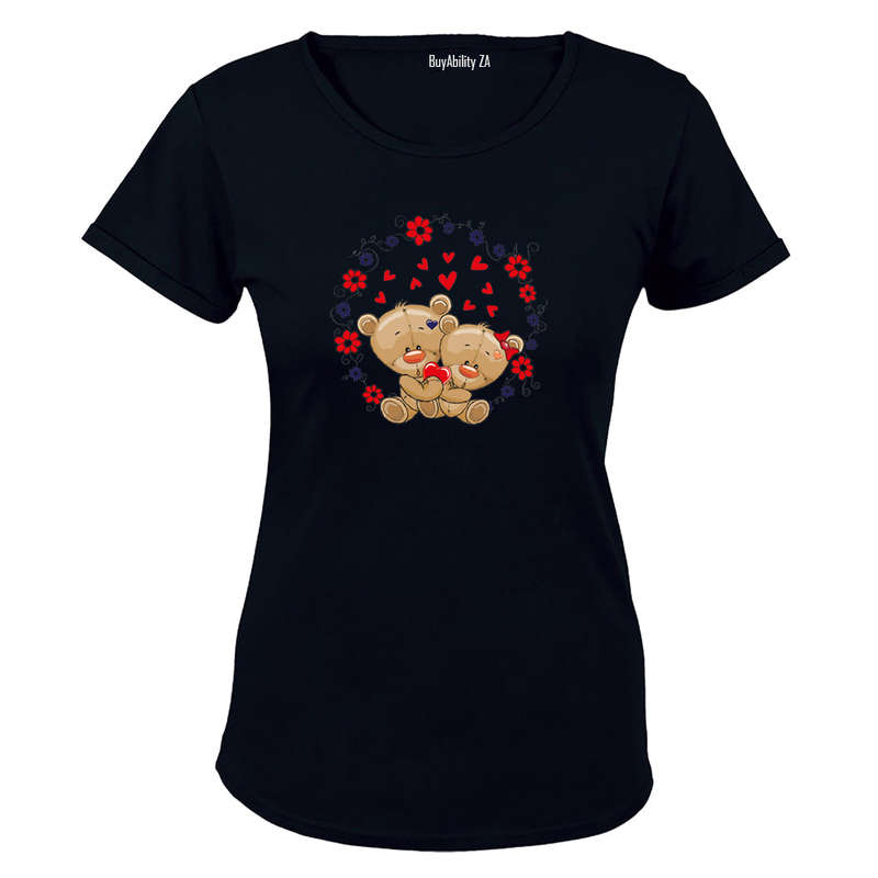 Valentine Teddies, Circular - Ladies - T-Shirt