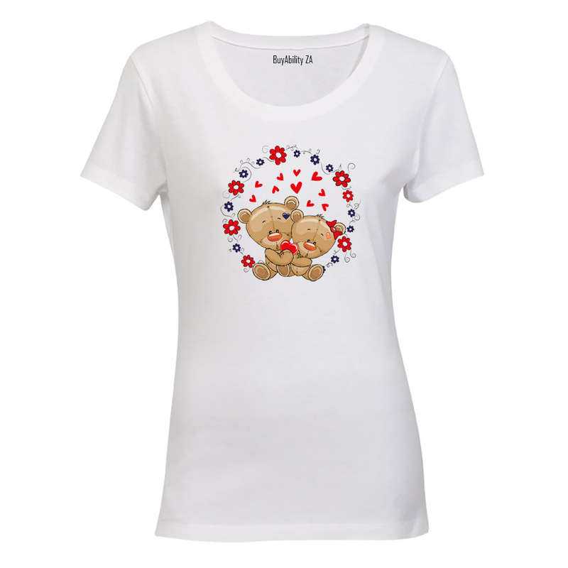 Valentine Teddies, Circular - Ladies - T-Shirt