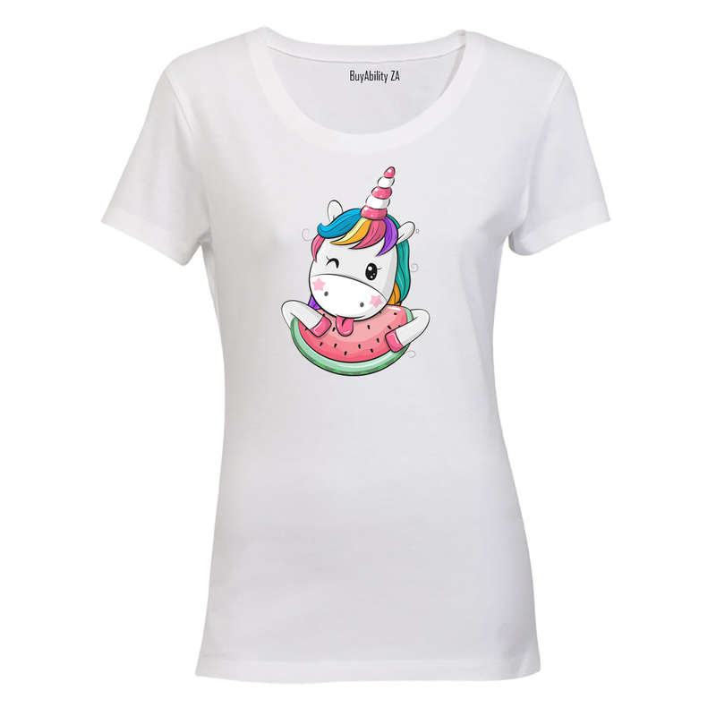 Watermelon Unicorn - Ladies - T-Shirt