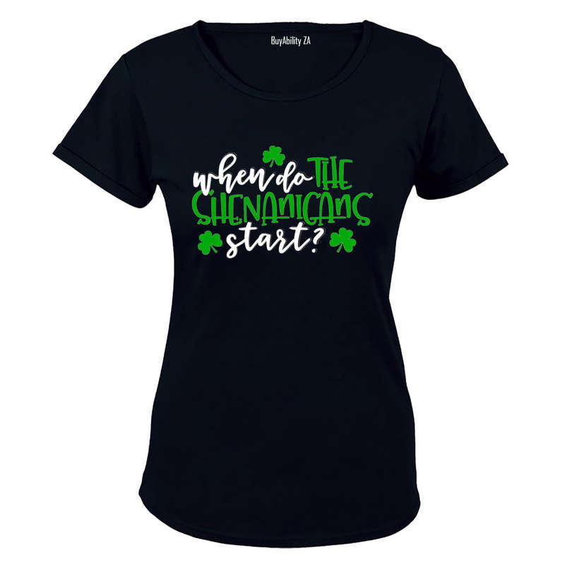 When Do the Shenanigans Start - St. Patricks Day - Ladies - T-Shirt