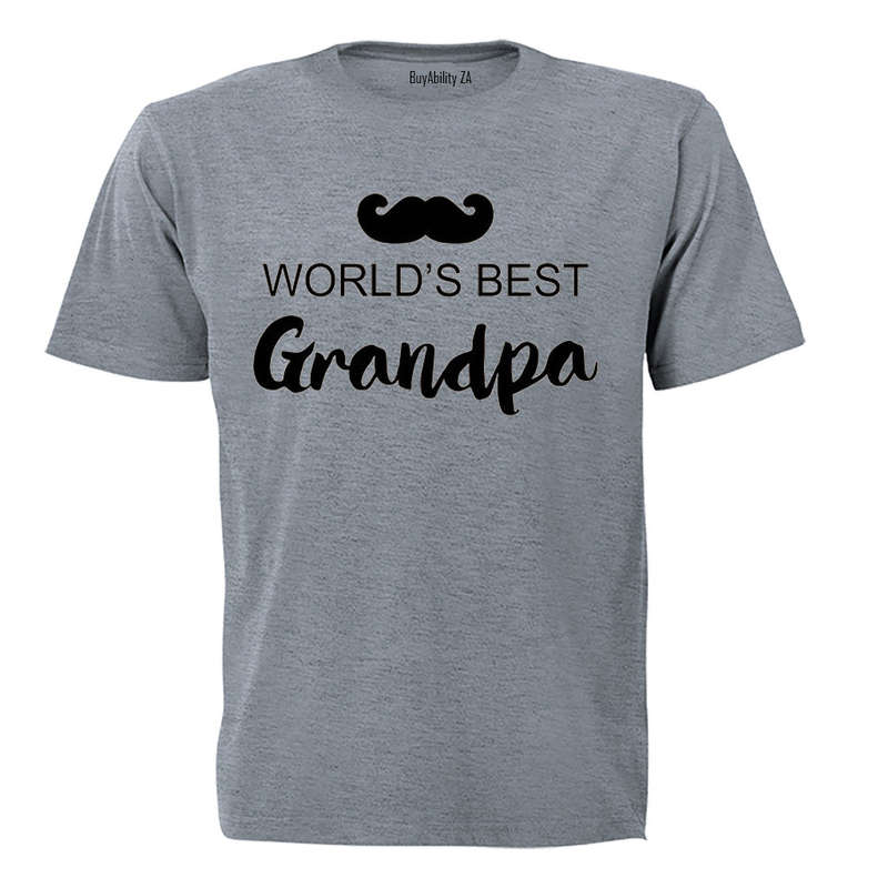 World's Best Grandpa - Mustache - Adults - T-Shirt