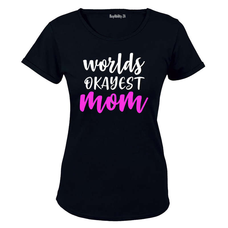 World's Okayest Mom - Pink - Ladies - T-Shirt
