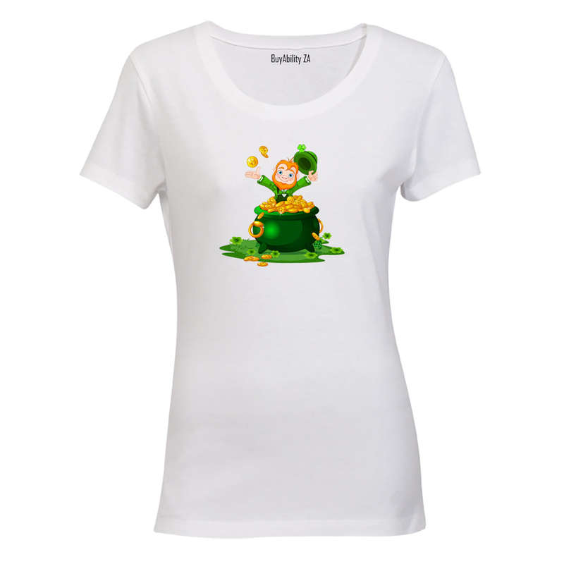 Leprechaun Pot O' Gold - St. Patrick's Day - Ladies - T-Shirt
