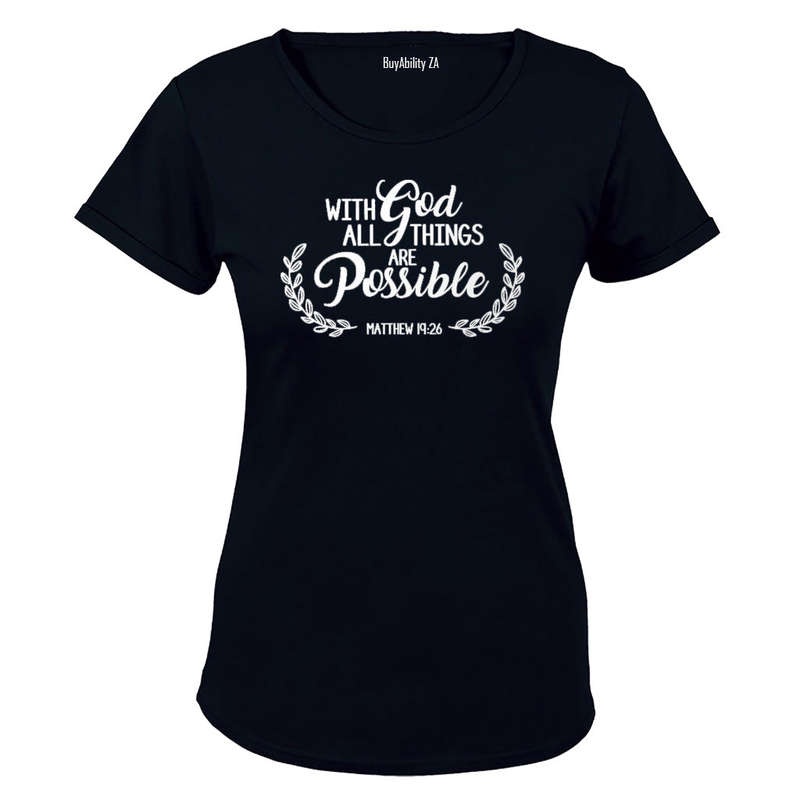 With God - All Things Are Possible - Ladies - T-Shirt