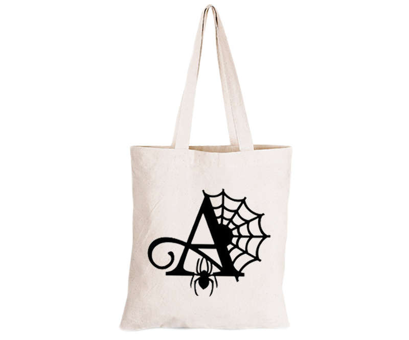 A - Halloween Spiderweb - Eco-Cotton Natural Fibre Bag