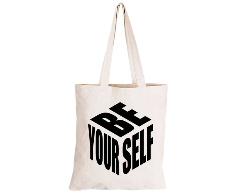 Be Yourself - Cube - Eco-Cotton Natural Fibre Bag