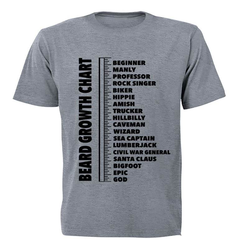 Beard Growth Chart - Adults - T-Shirt
