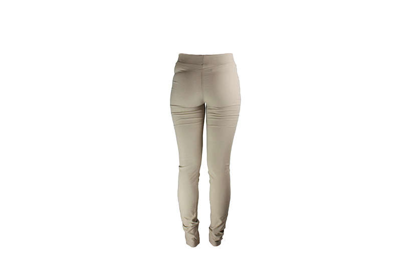Ladies Long Beige Stretch Pants - XXL