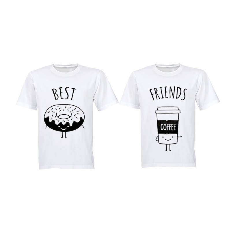 Best Friends - Donut & Coffee - Twin Tees - Adults