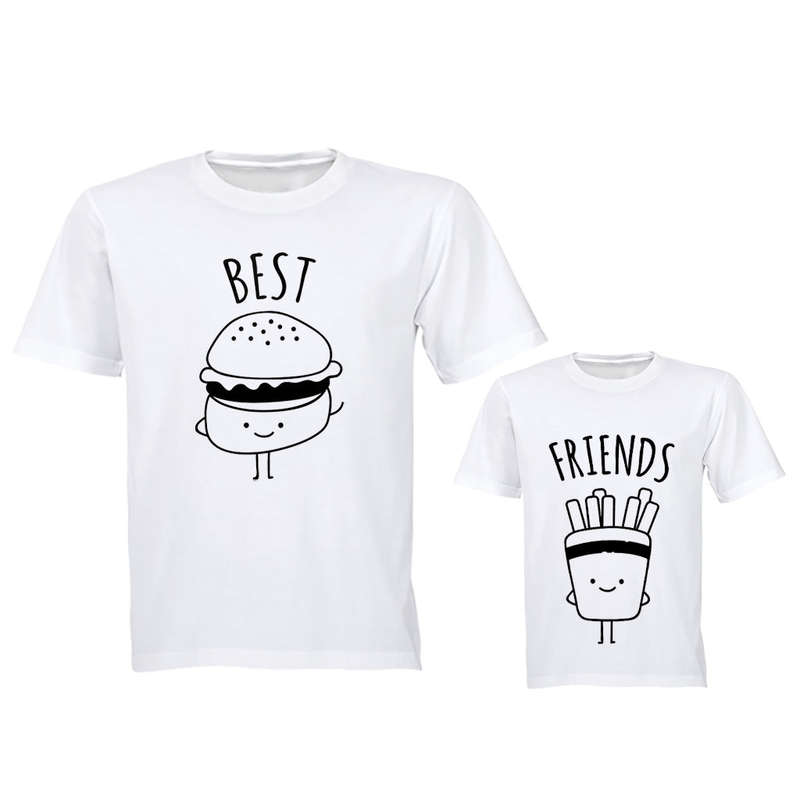 Best Friends - Burger & Fries - Family Tees - Dad | Young Child