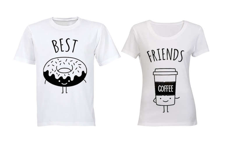 Best Friends - Doughnut & Coffee - Couples Tees