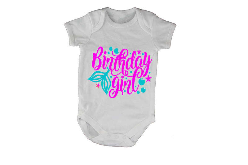 Mermaid Birthday Girl - Baby Grow