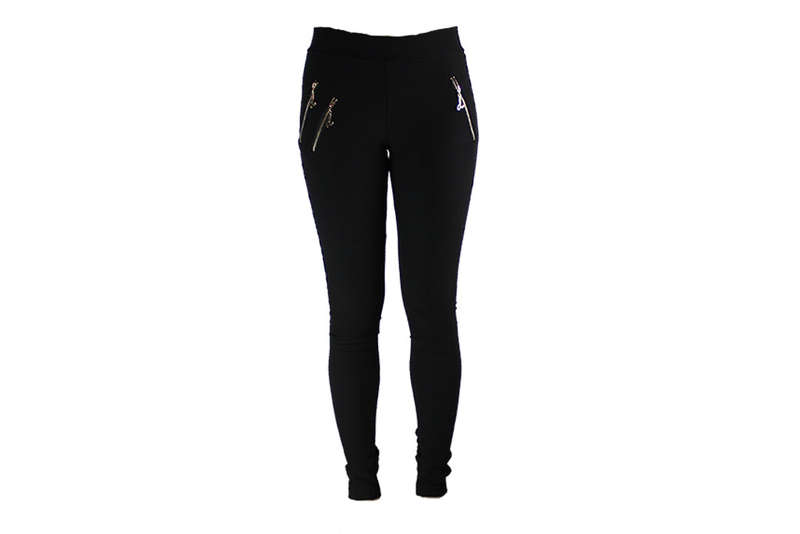 Ladies Long Black Stretch Pants - XXL