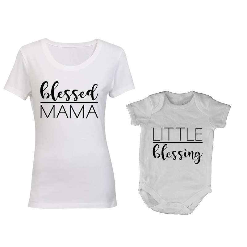 Blessed Mama, Little Blessing - Mommy | Baby Grow
