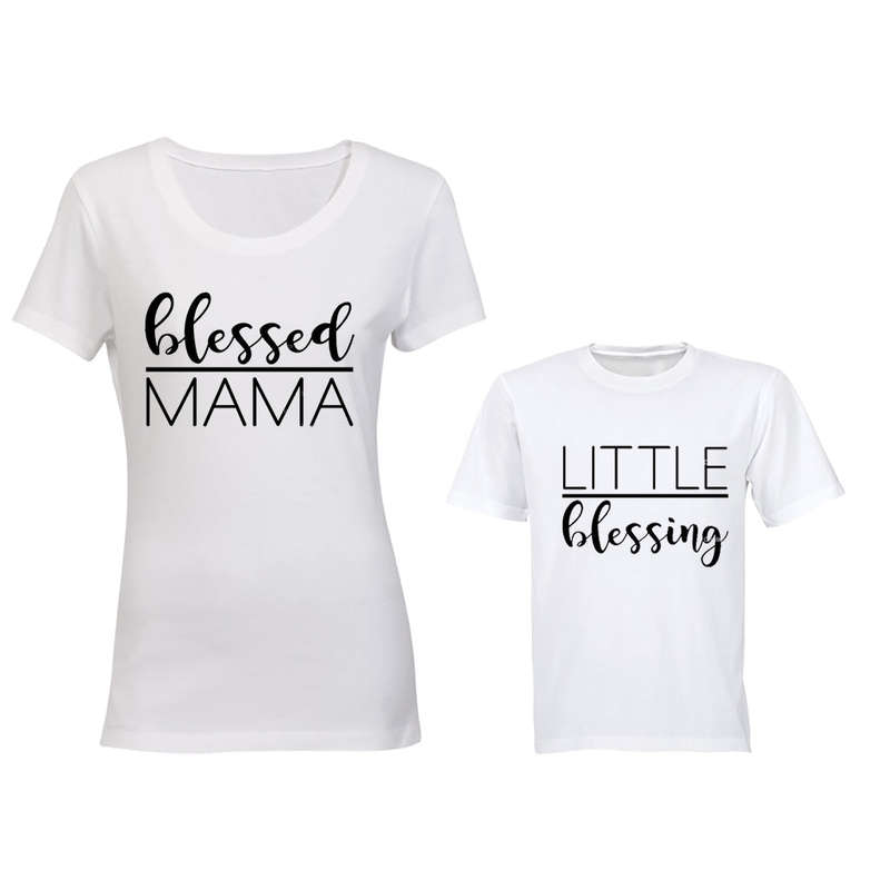 Blessed Mama & Little Blessing - Family Tees - Mom | Young Child