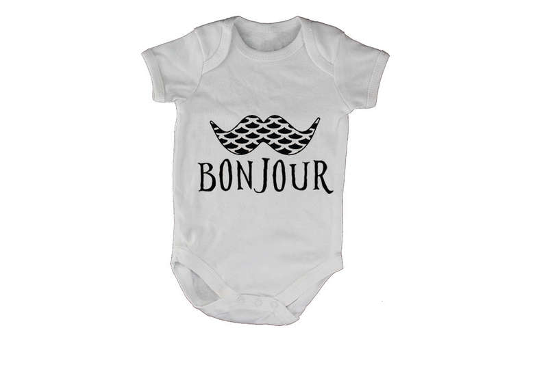 Bonjour - Mustache - Baby Grow