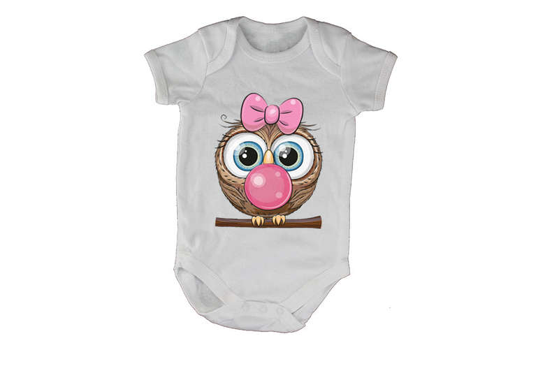 Bubblegum Owl - Baby Grow
