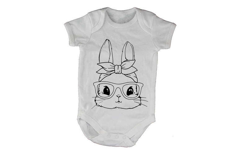 Bunny Glasses - Easter - Baby Grow