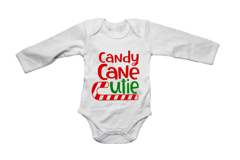 Christmas Candy Cane Cutie - Colourful - Baby Grow