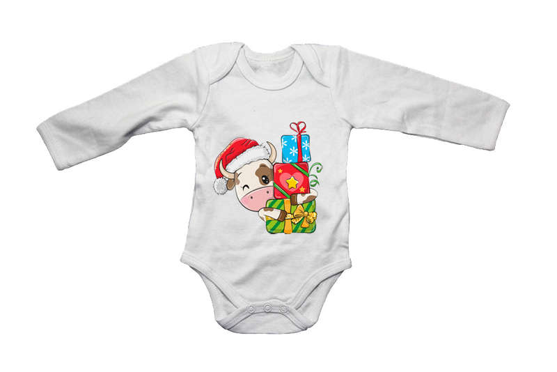 Christmas Cow - Baby Grow