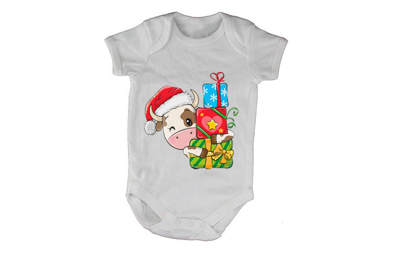Christmas Cow - Baby Grow