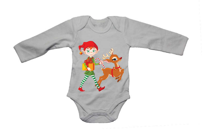 Christmas Elf & Reindeer - Baby Grow