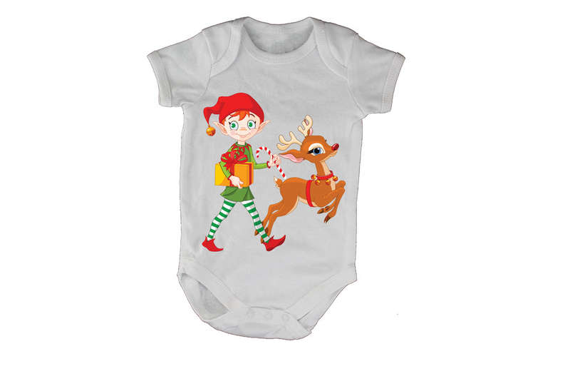 Christmas Elf & Reindeer - Baby Grow