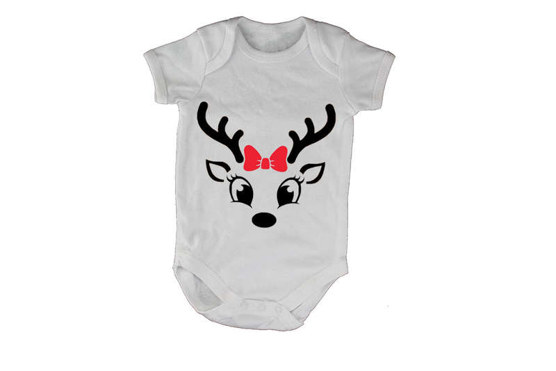 Christmas Reindeer - Bright Eyes - Baby Grow