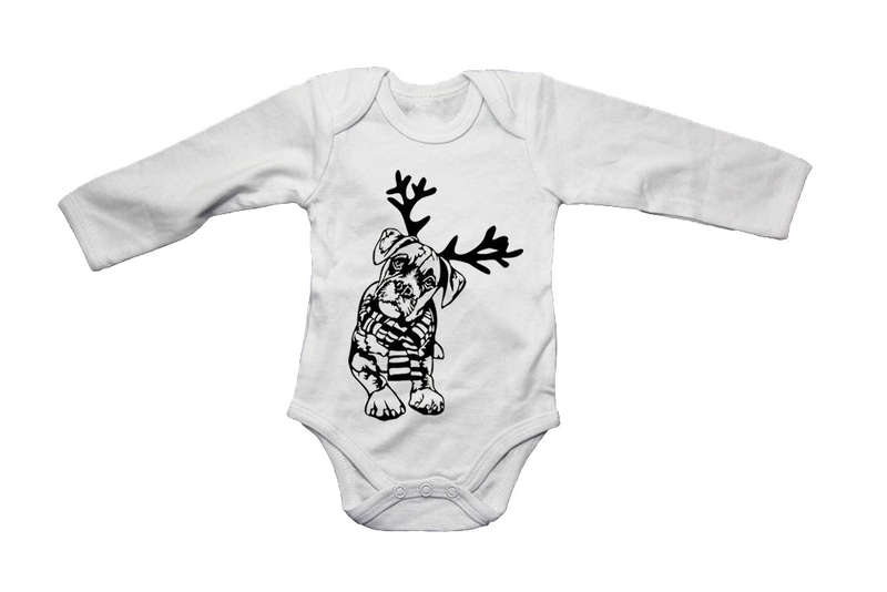 Christmas Reindeer Dog - Baby Grow