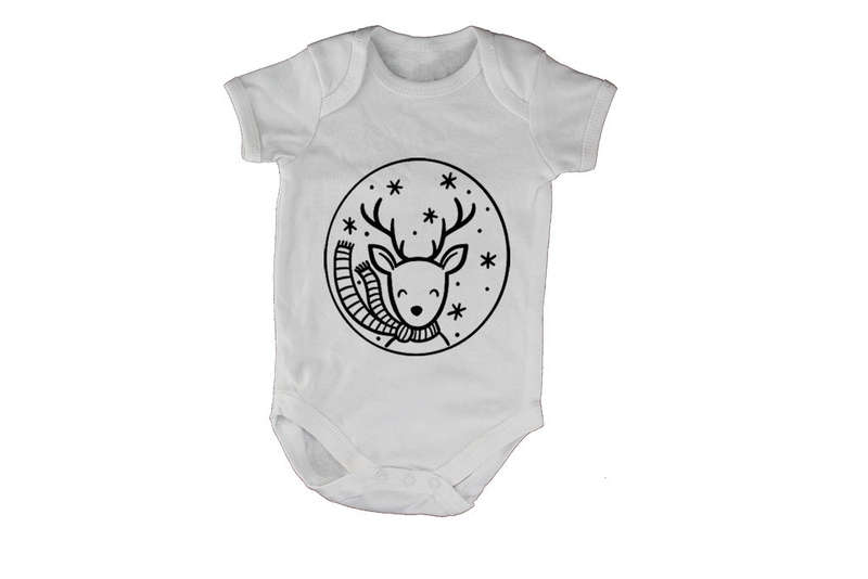 Christmas Reindeer Frame - Baby Grow