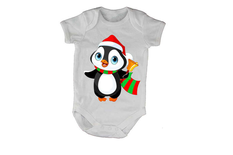 Christmas Bell Penguin - Baby Grow