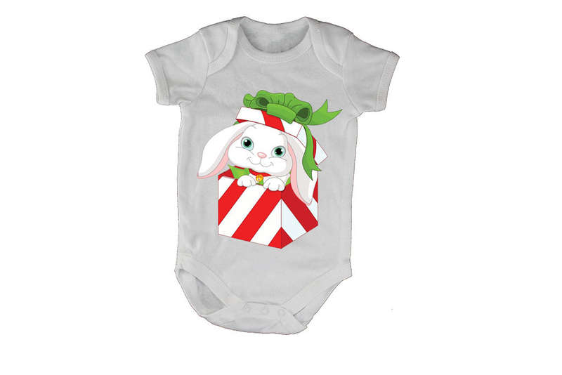 Christmas Bunny Gift - Baby Grow