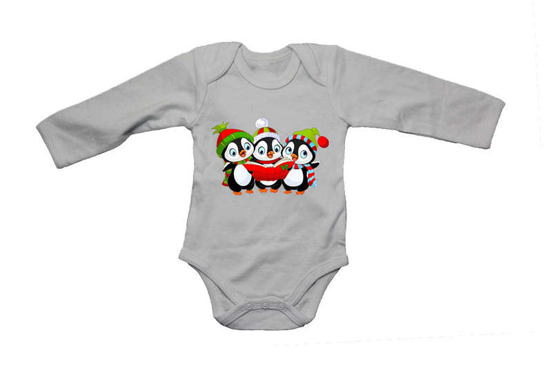 Christmas Carol Penguins - Baby Grow