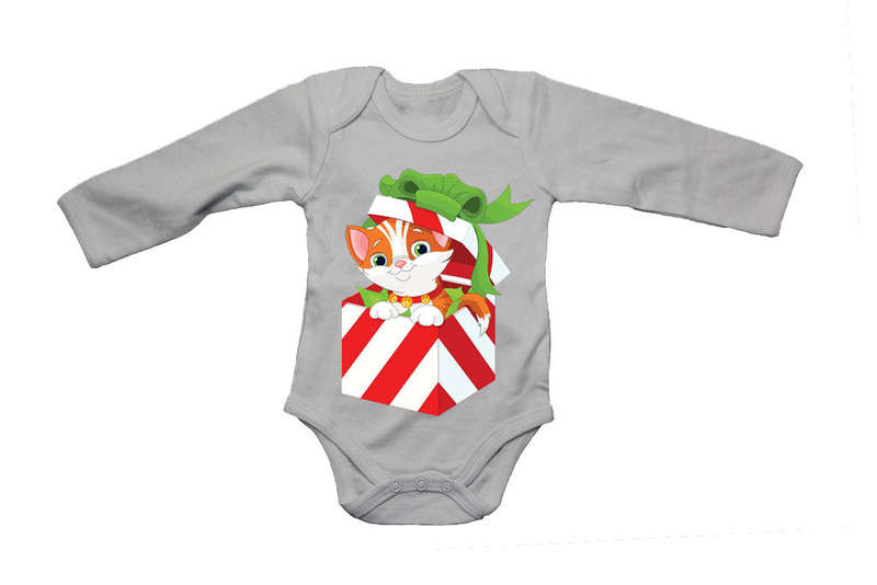 Christmas Kitten Gift - Baby Grow