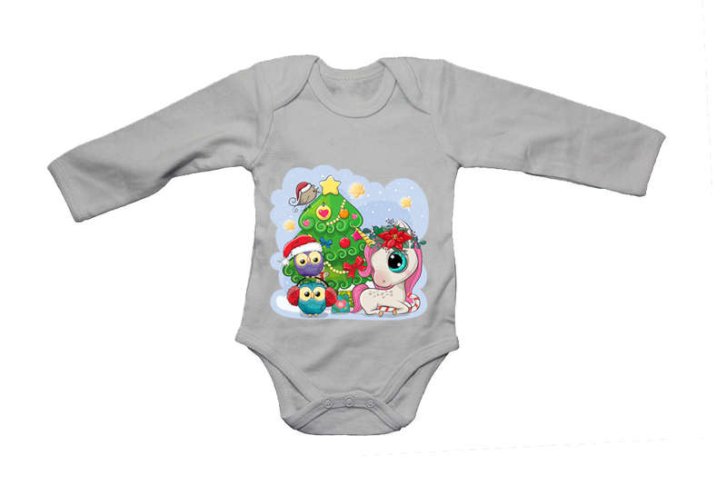 Christmas Unicorn & Friends - Baby Grow