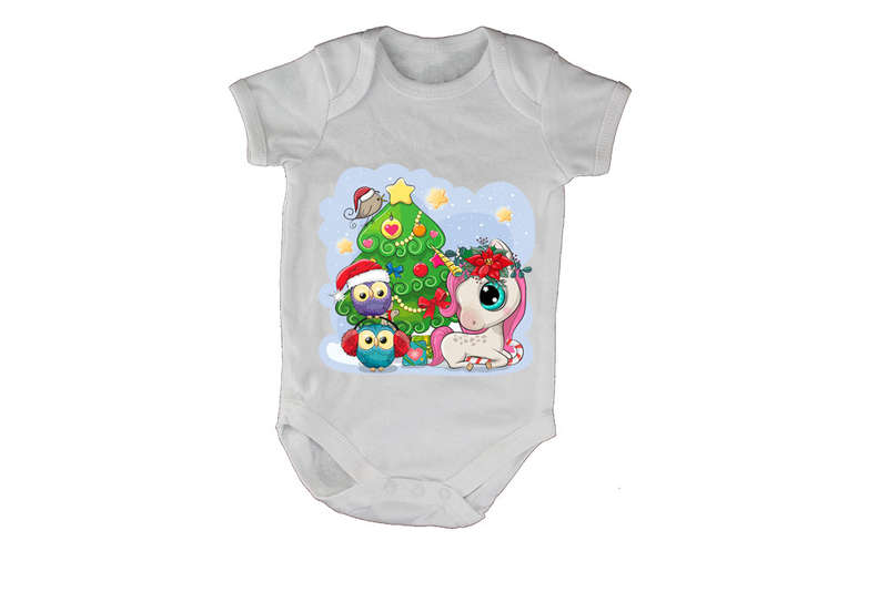 Christmas Unicorn & Friends - Baby Grow