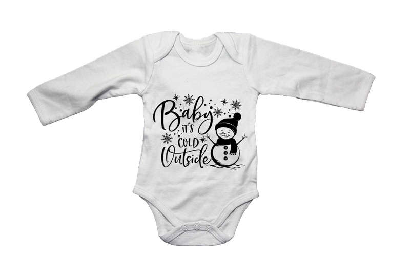 Cold Outside - Snowman - Baby Grow
