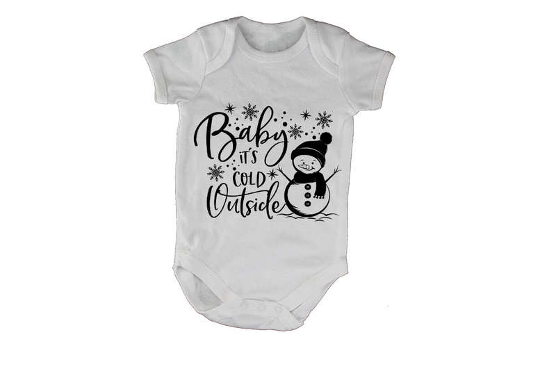 Cold Outside - Snowman - Baby Grow