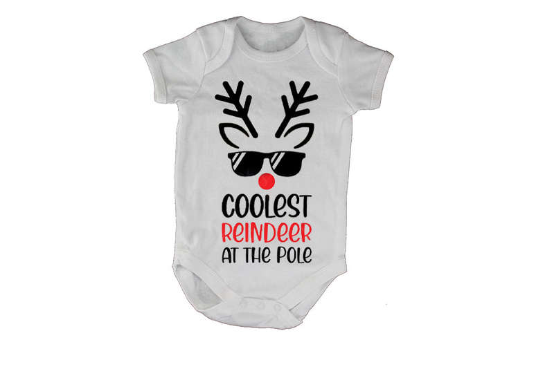 Coolest Reindeer - Christmas - Baby Grow