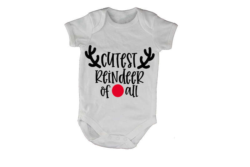 Cutest Reindeer of All - Christmas - Baby Grow